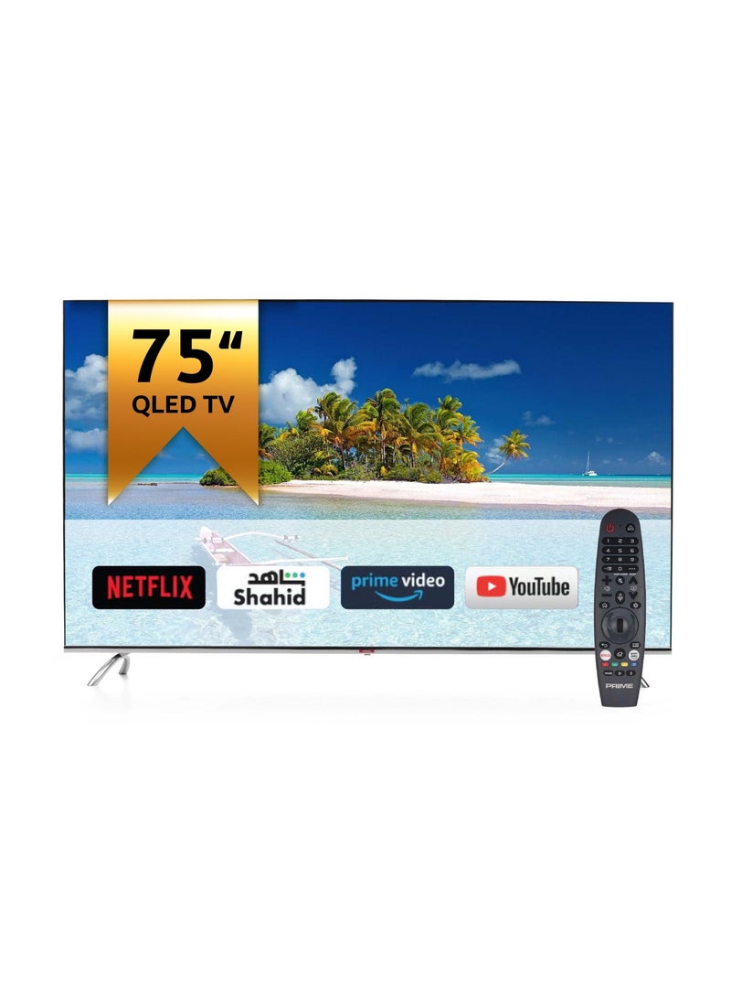 Prime 75 Inch 4K UHD QLED Smart TV | webOS 3.0 | Magic Remote | YouTube & Netflix - Image 1